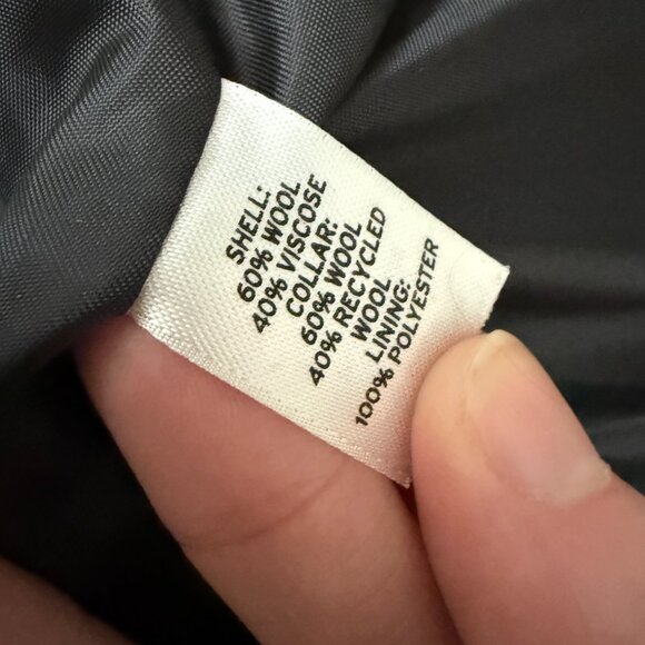 Women Trouve Black Plaid Jacket with Black Accent Collar in Dark Gray Size Small - Picture 7 of 10